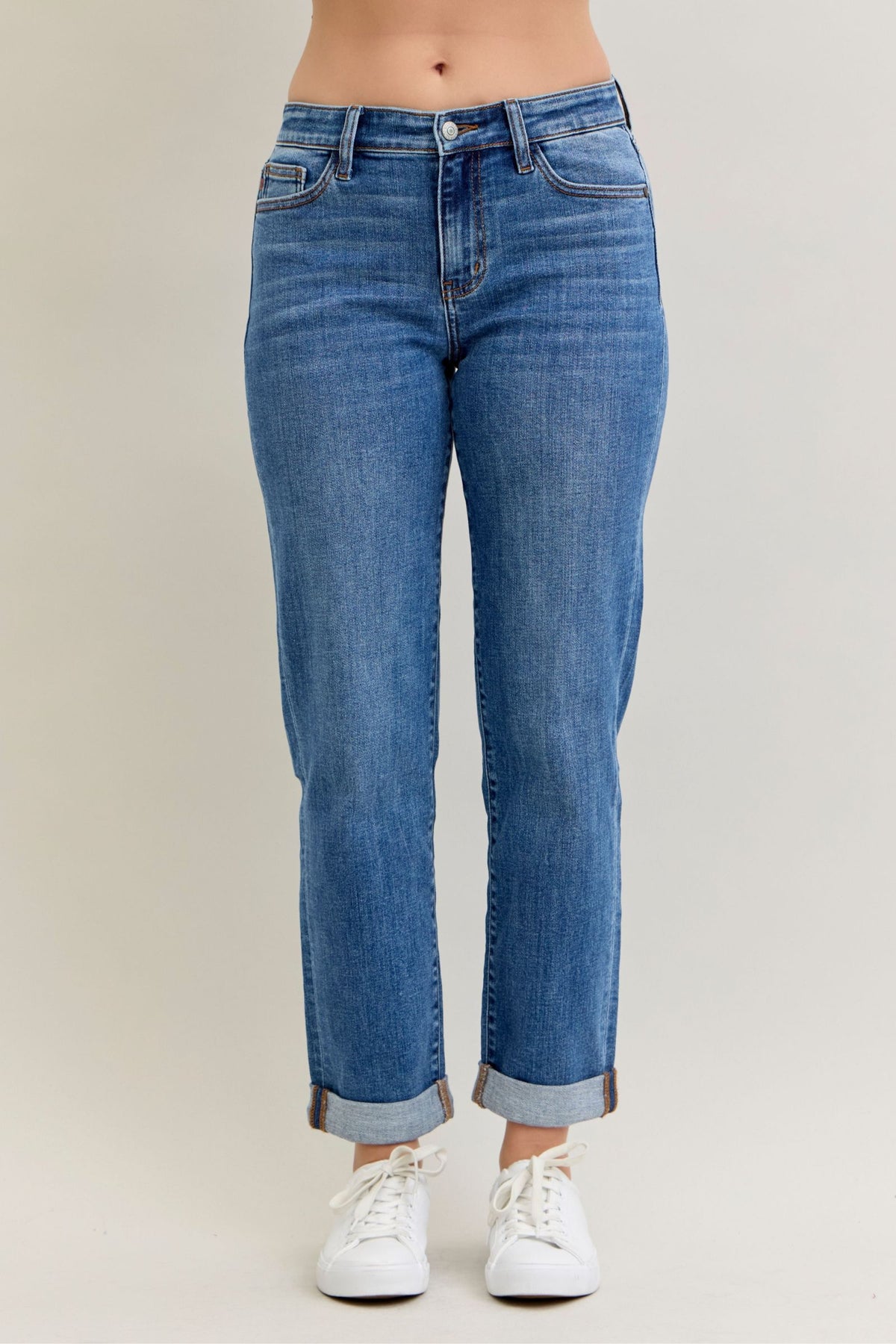 Everyday Favorite Boyfriend Jeans-Mid-rise
