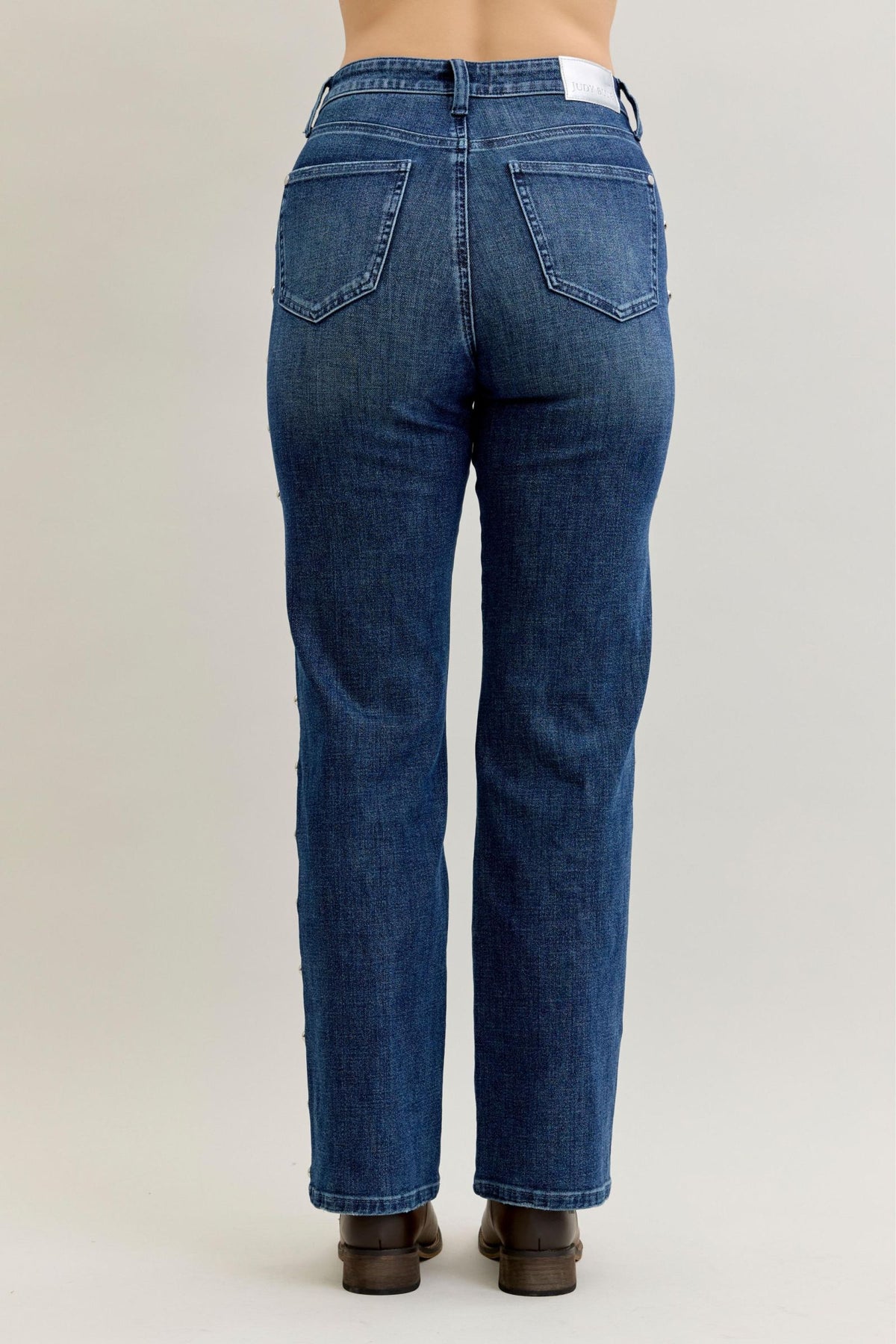 Talk To Me Stud Straight Leg Judy Blue Jeans