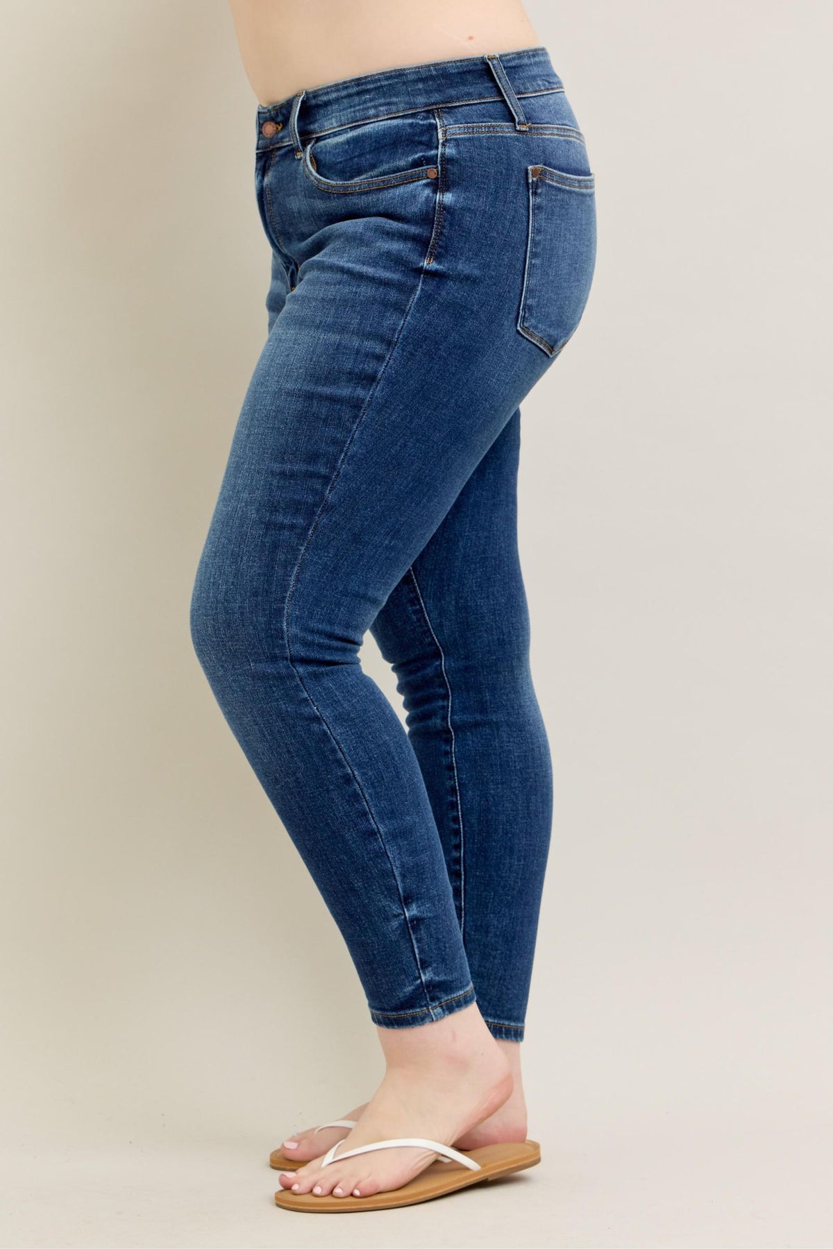Easy Street Skinny Judy Blue Jeans Curvy