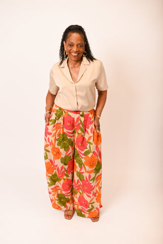 Professional Fun Satin Buttoned Top