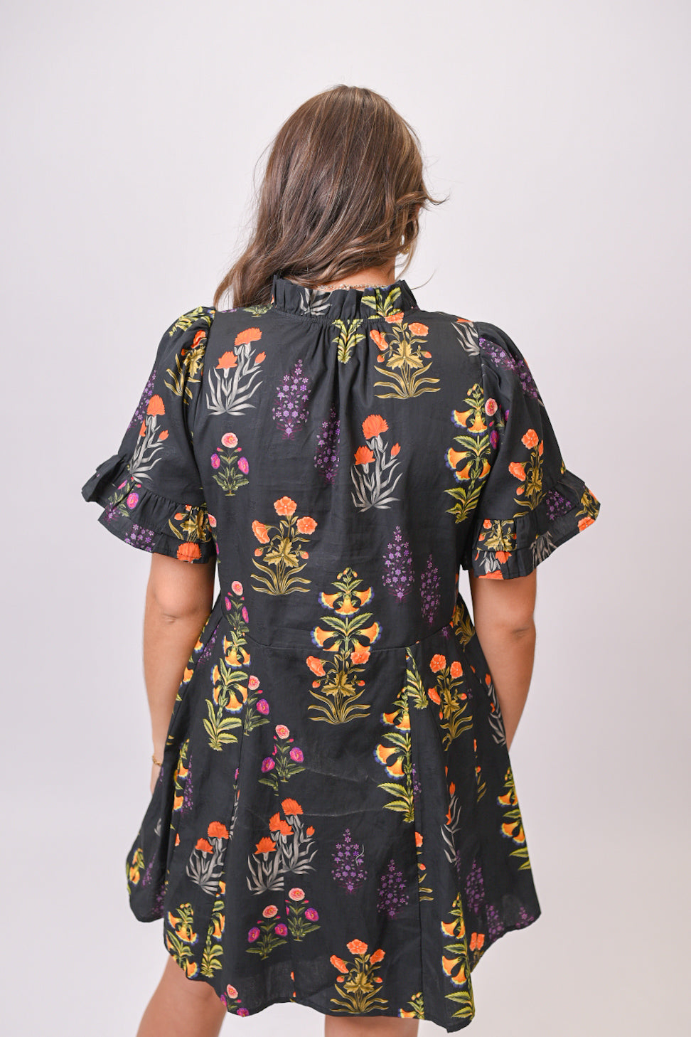 Thinking Of Floral Mini Dress in Black