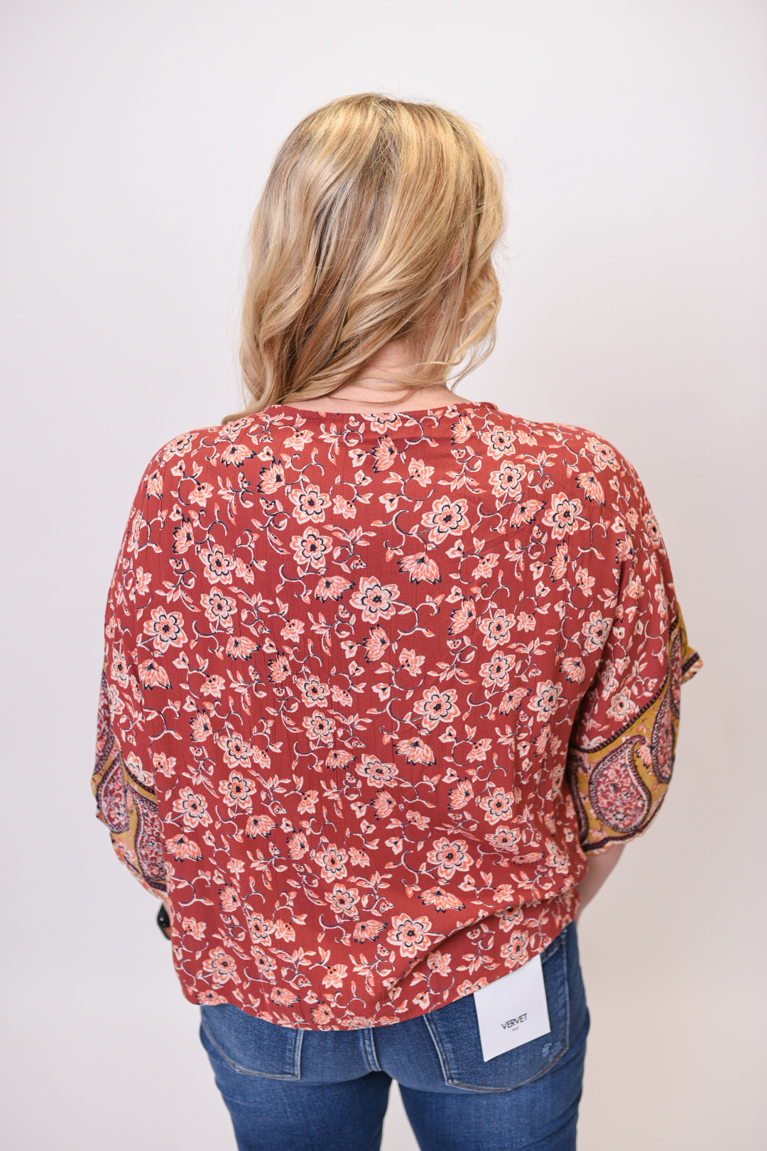 Kimono Vibes Front Tie Top in Garnet