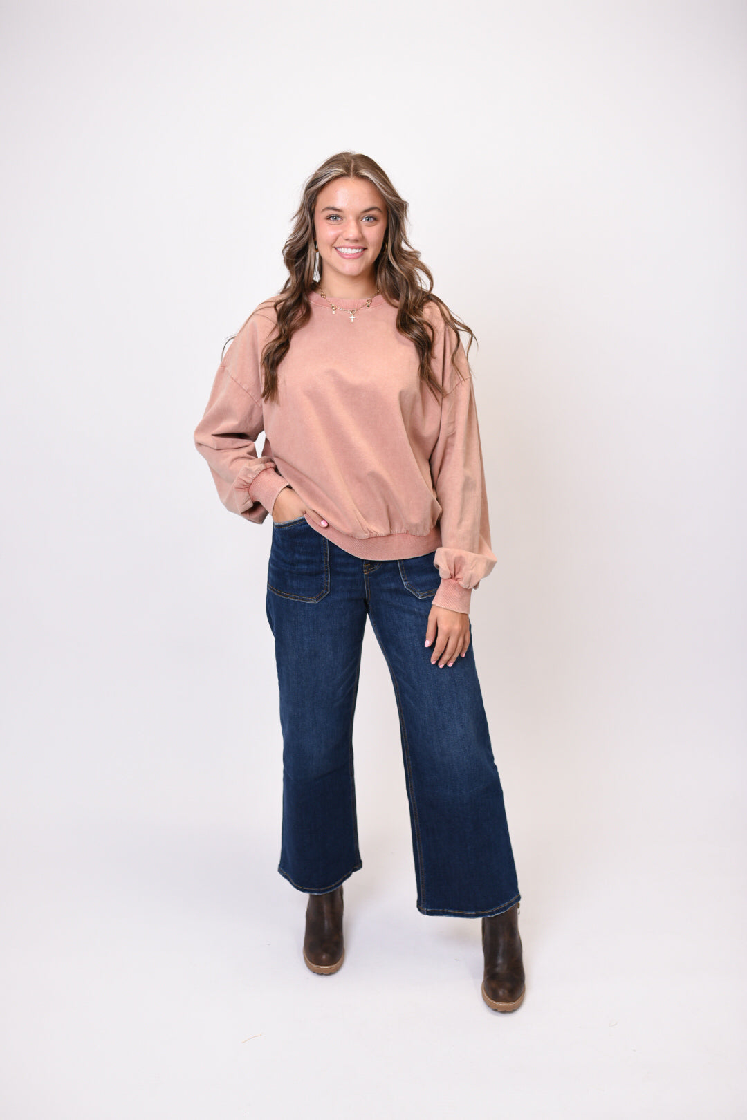 Coffee Break Pullover in Cinnamon