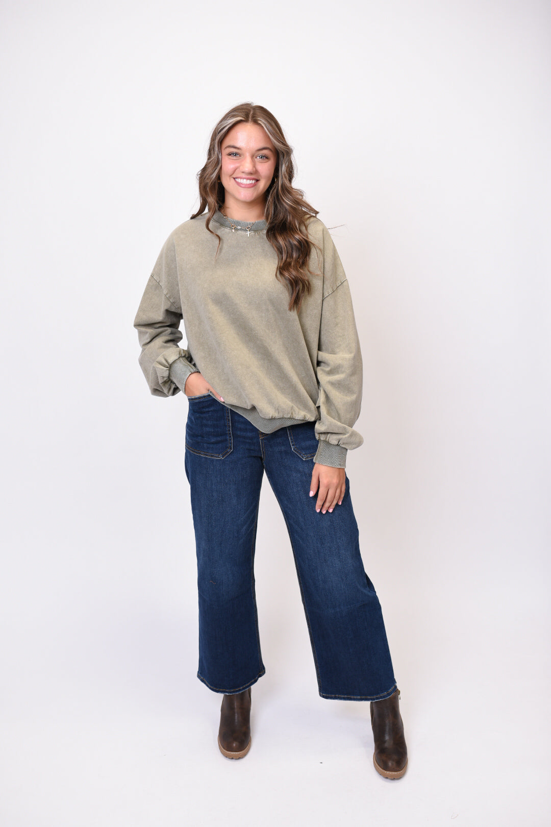 Coffee Break Pullover in Lt Mocha