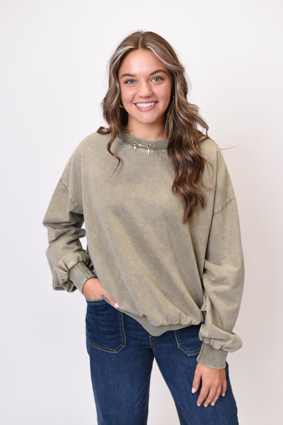 Coffee Break Pullover in Lt Mocha
