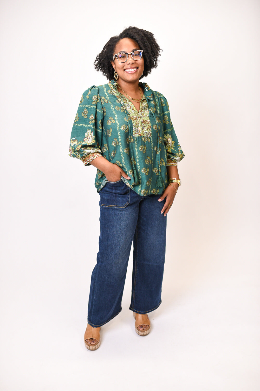 Sprout About Blouse in Green