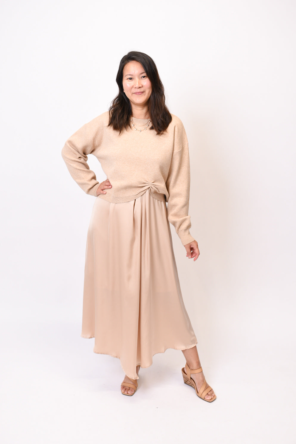 Twist Of Fate Sweater in Champagne