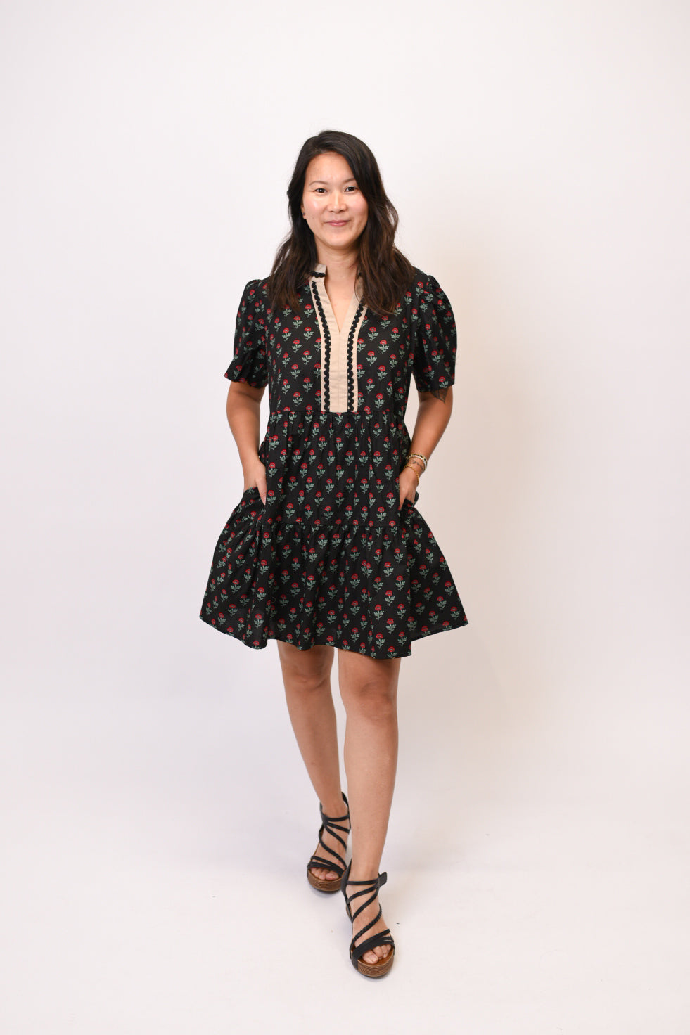 All Dolled Up Mini Dress in Black