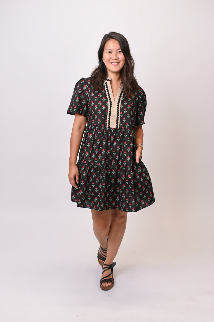 All Dolled Up Mini Dress in Black