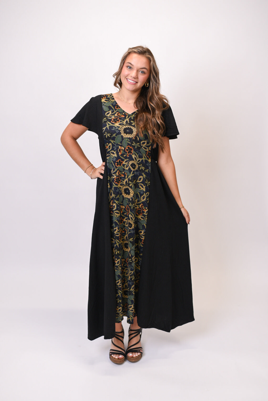 Growing On Me Midi Dress in Black