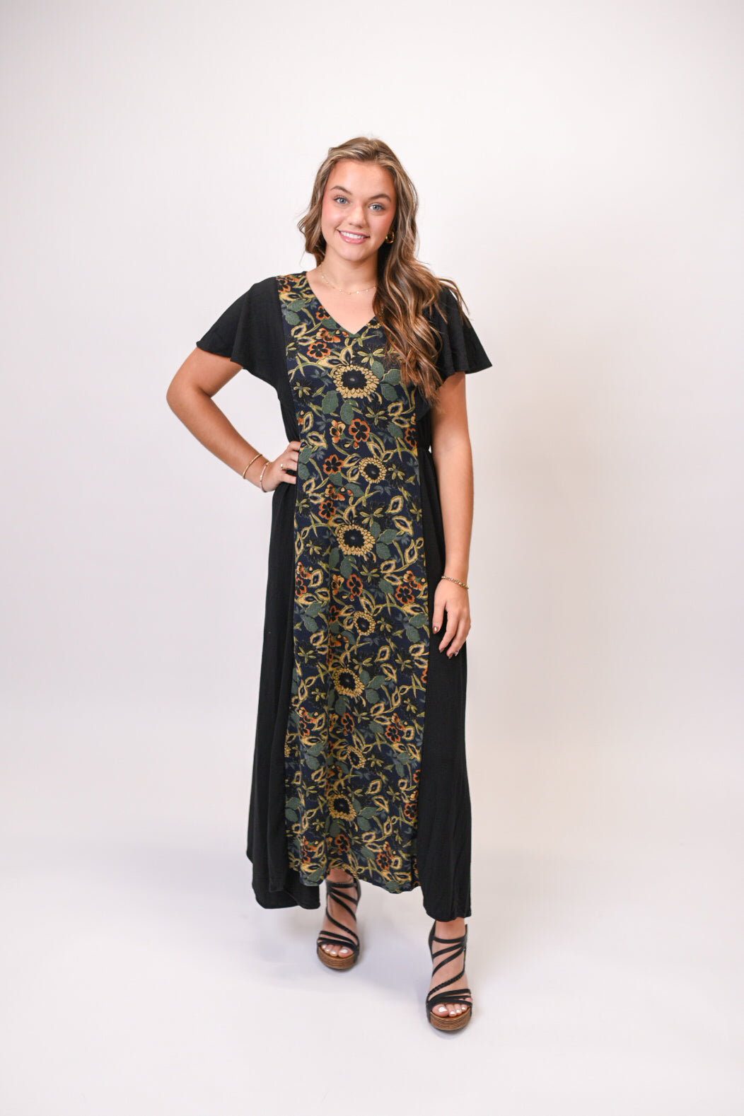 Growing On Me Midi Dress in Black