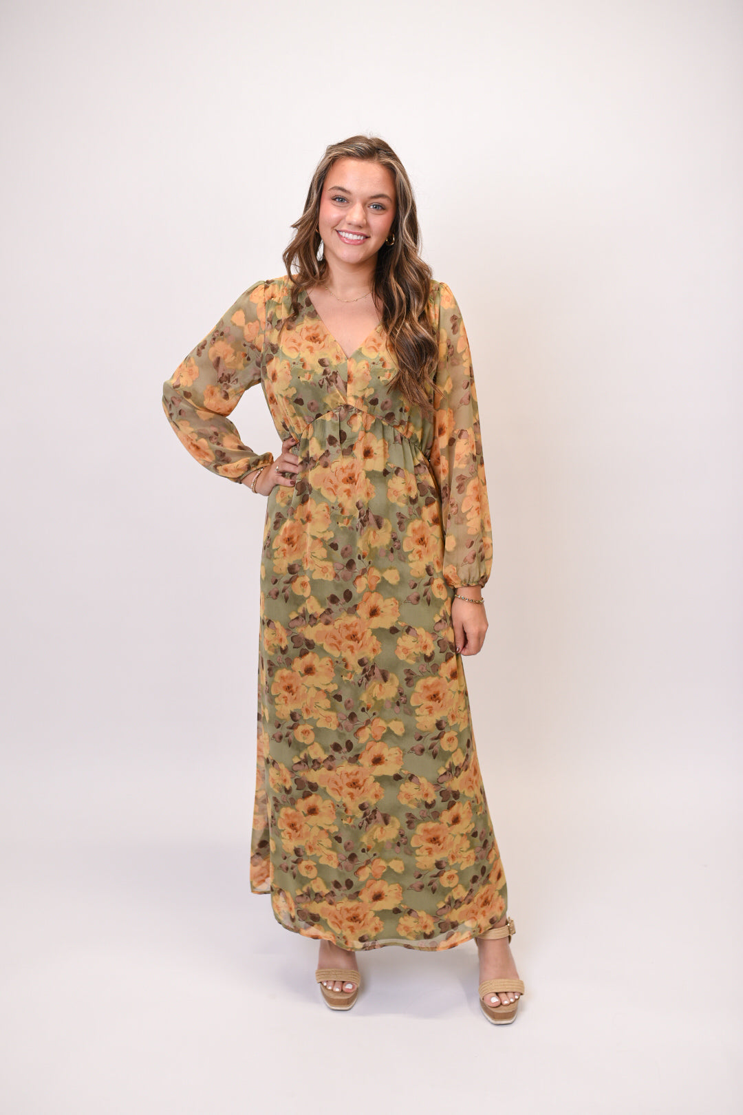 Golden Hour Bloom Maxi Dress