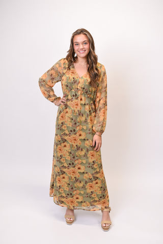 Golden Hour Bloom Maxi Dress