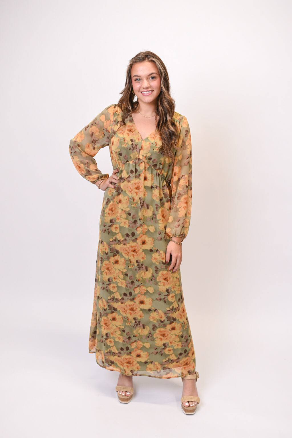 Golden Hour Bloom Maxi Dress