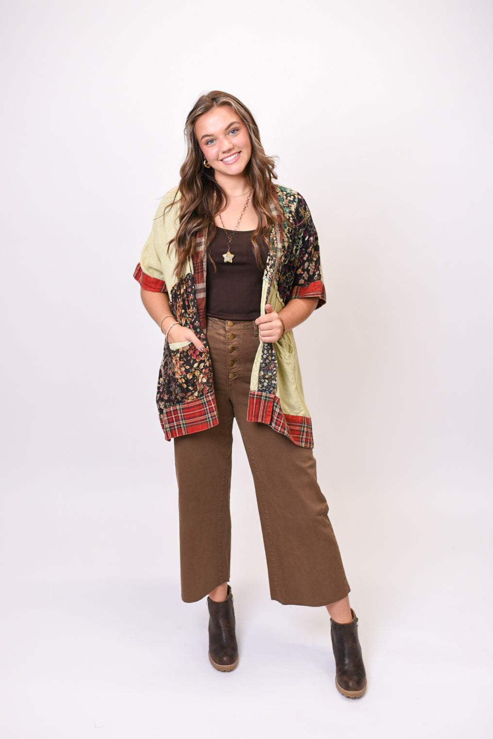 Canyon Breeze Kimono in Moss