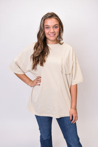 Pocket Pretend Oversized Tee