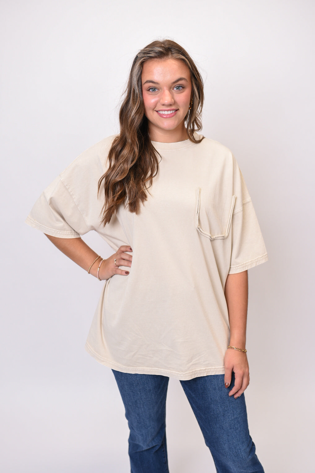 Pocket Pretend Oversized Tee