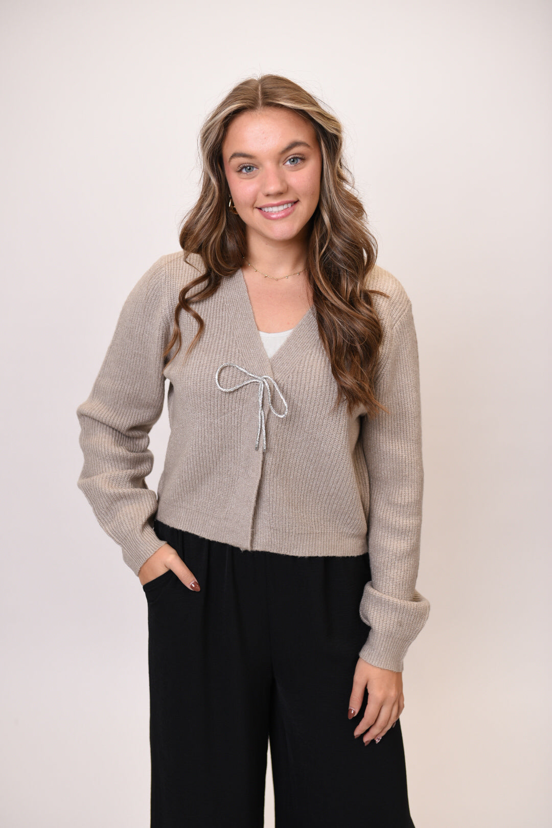 Oh Bow Pretty Sweater in Mocha