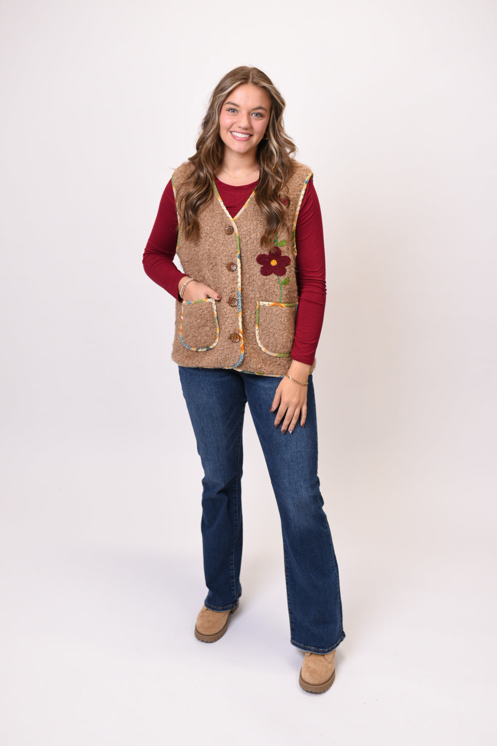 Wildflower Stitched Vest