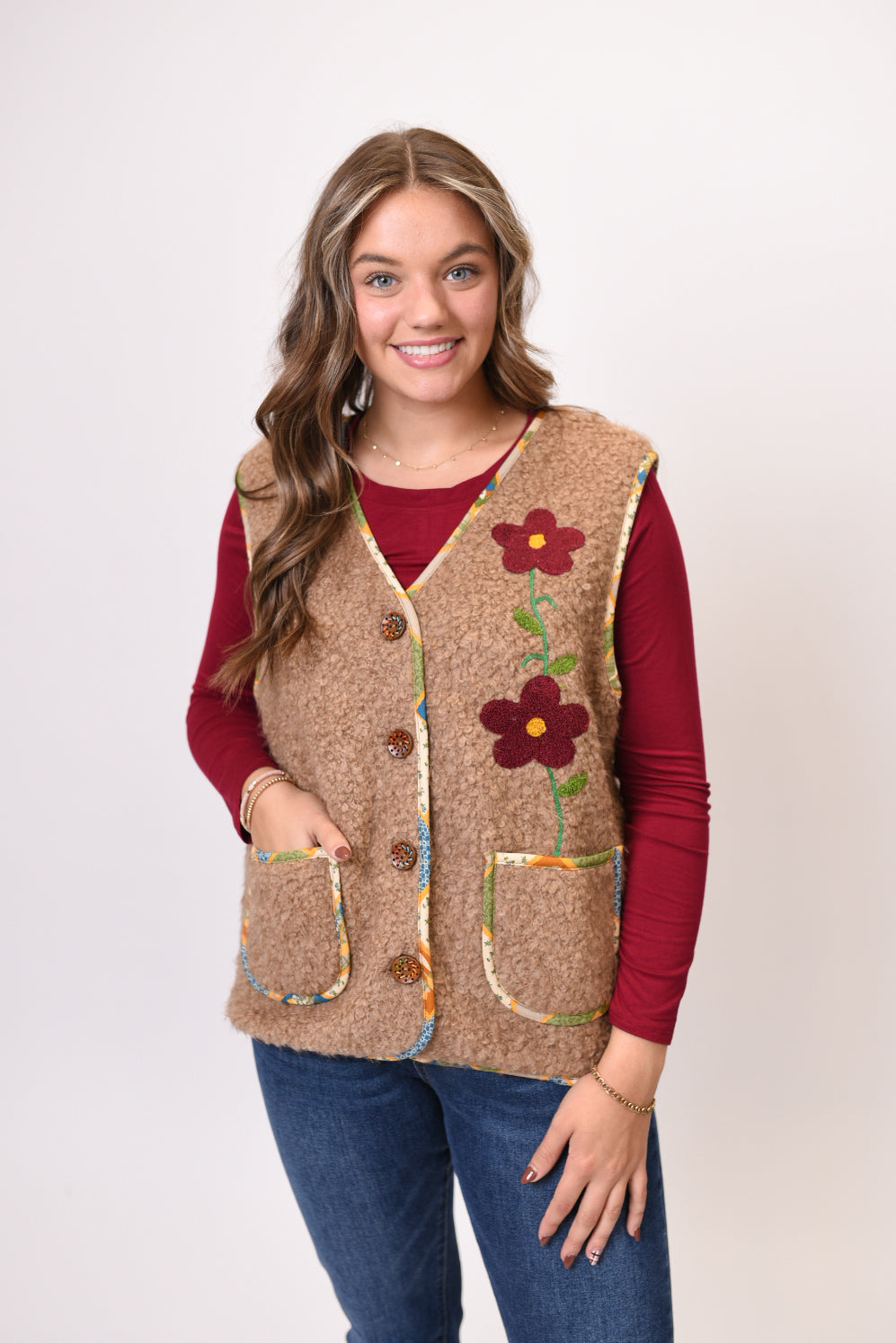 Wildflower Stitched Vest