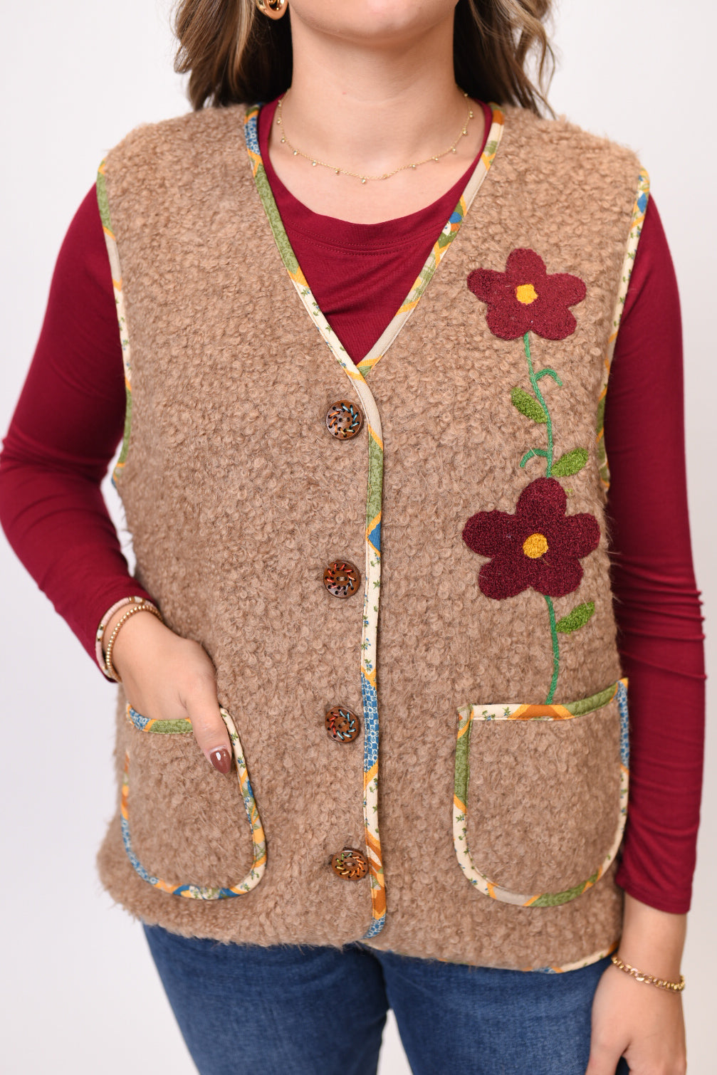 Wildflower Stitched Vest