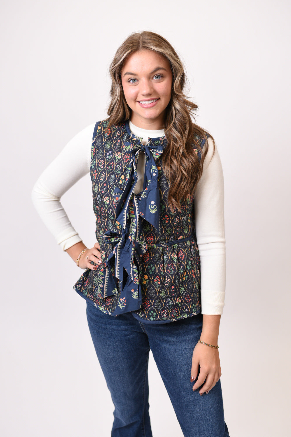 Stitched In Season Front Tie Vest