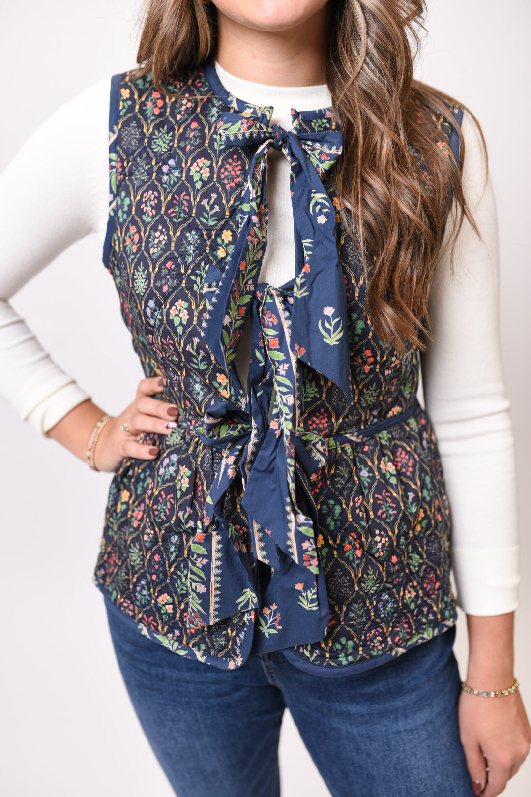 Stitched In Season Front Tie Vest