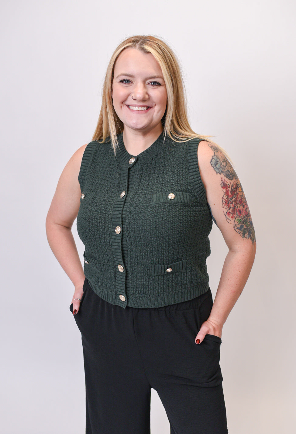 Evergreen Knit Sweater Vest