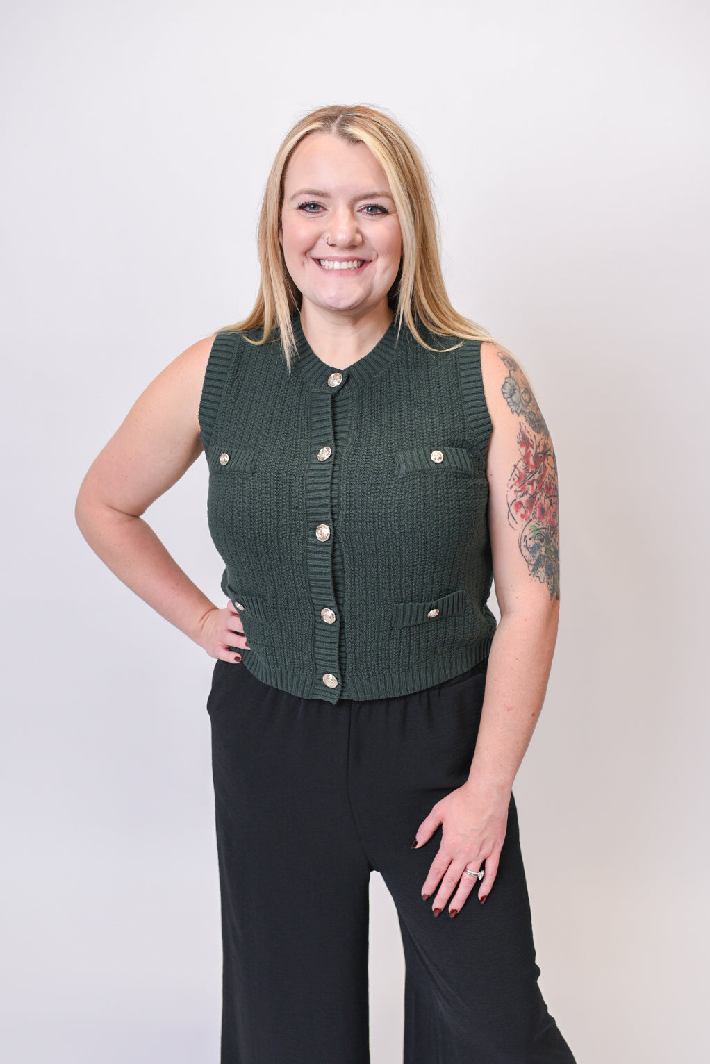 Evergreen Knit Sweater Vest