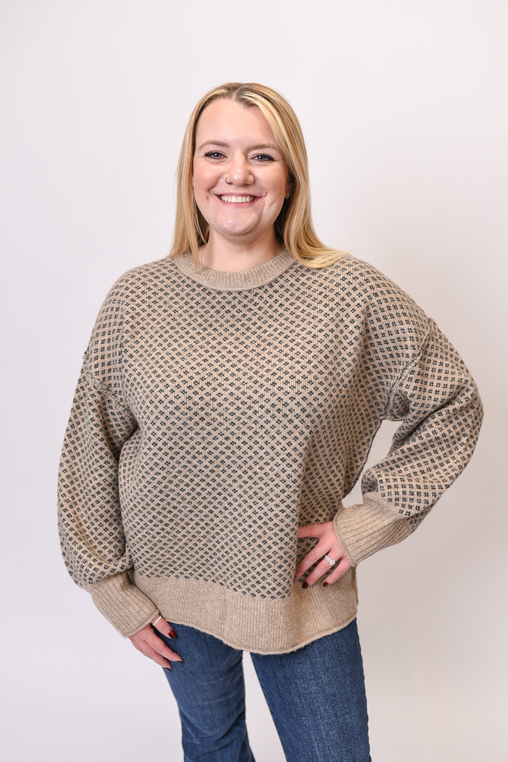 Starry Nights Sweater in Khaki