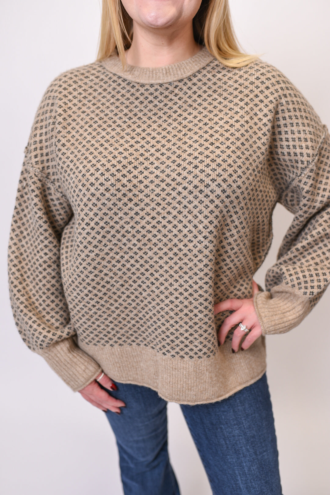 Starry Nights Sweater in Khaki