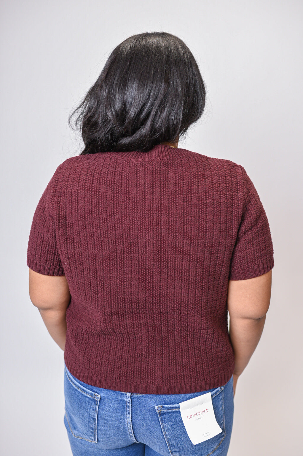 The Merlot Textured Button Up Sweater