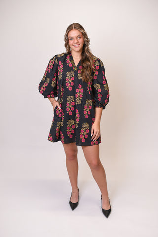 Crimson Meadow Mini Dress