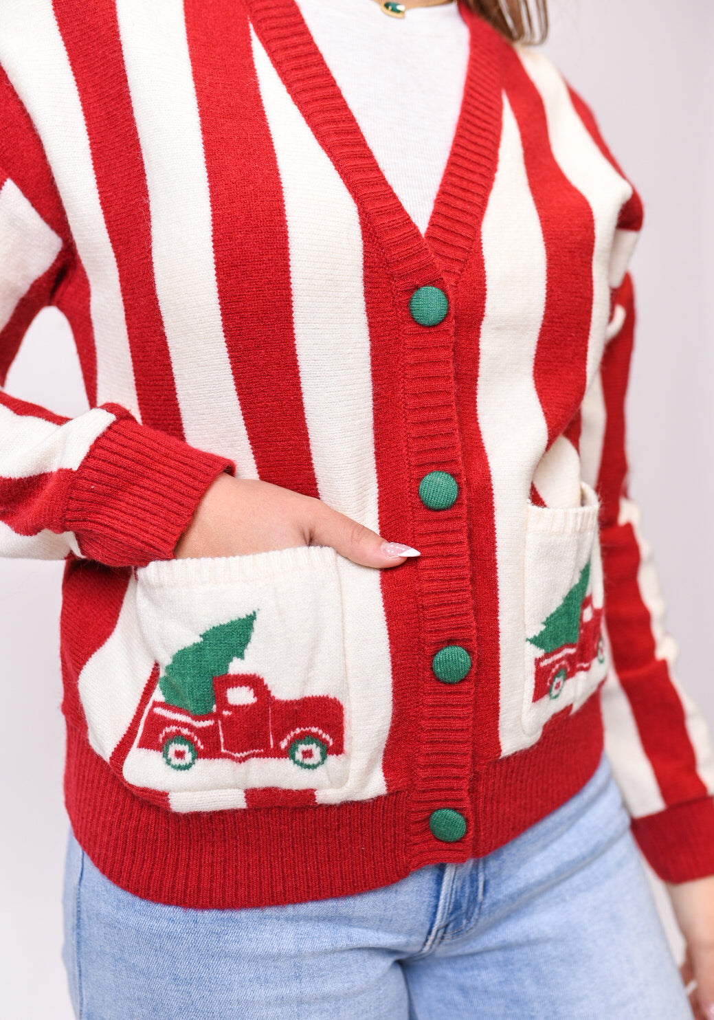 Old Red Truck Cardigan