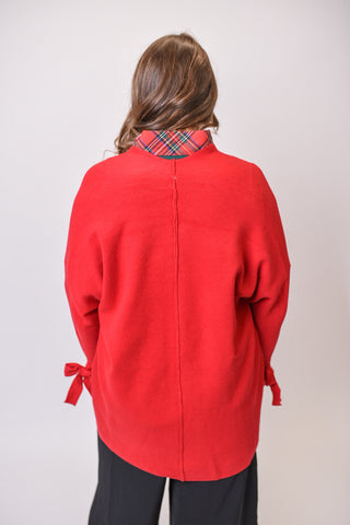 Christmas Cheer Luxe Bow Sleeve Cardigan