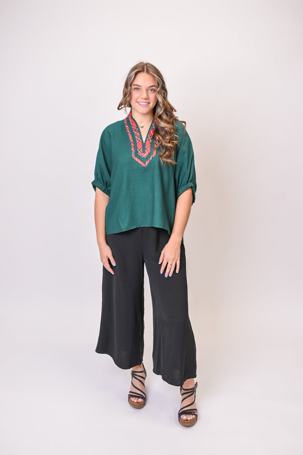 Let's Mingle Blouse in Green