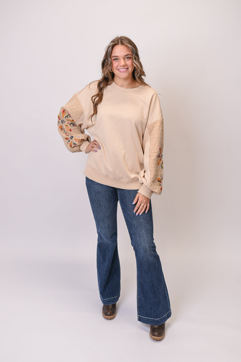 Peekaboo Flowers Pullover