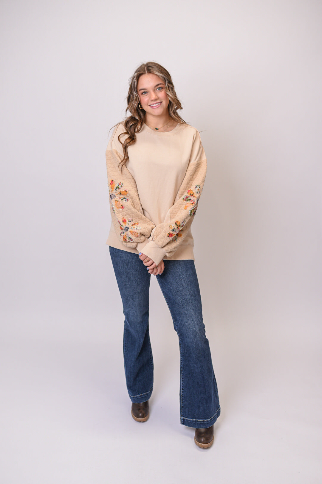 Peekaboo Flowers Pullover