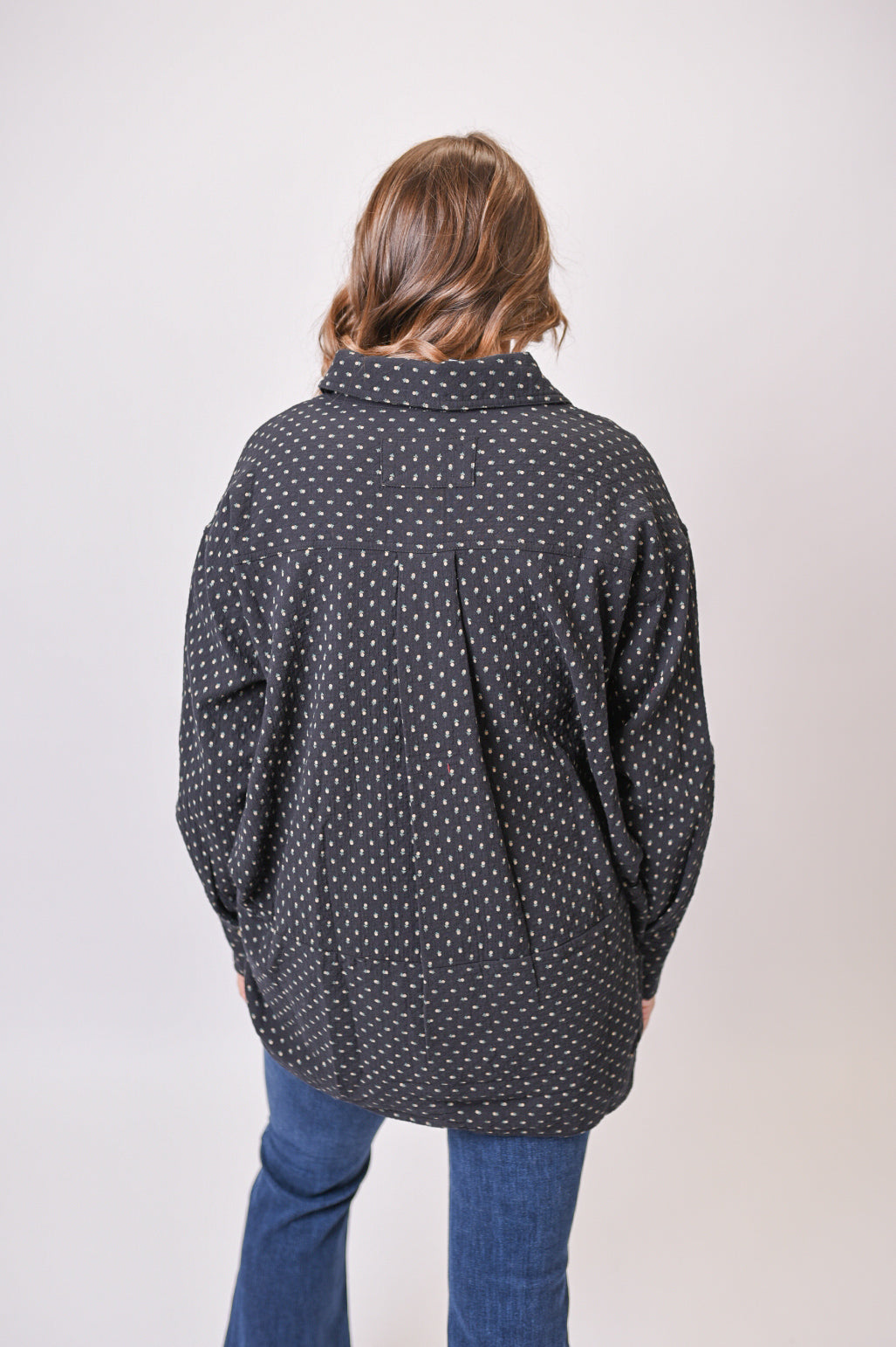 Dainty Flowers Button Down Top