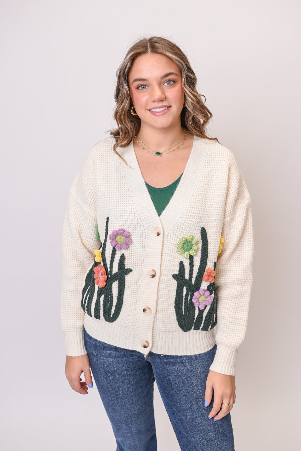 Wild Bloom Hand Embroidered Cardigan