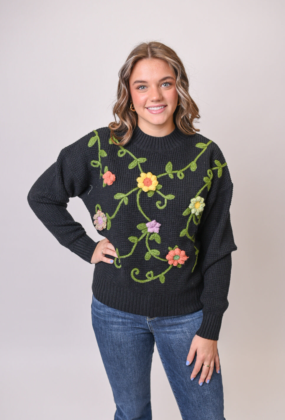 The Meadow Hand Embroidered Sweater