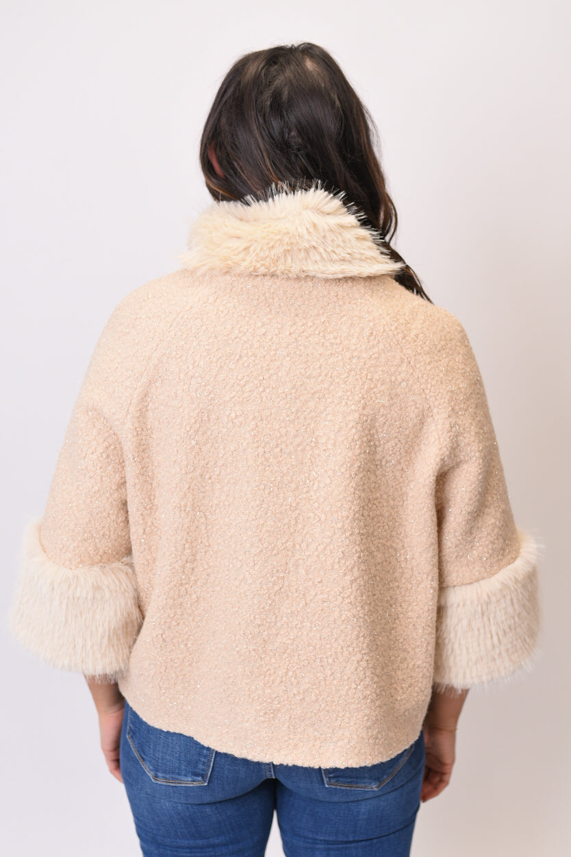 Boucle Fur Trim Jacket