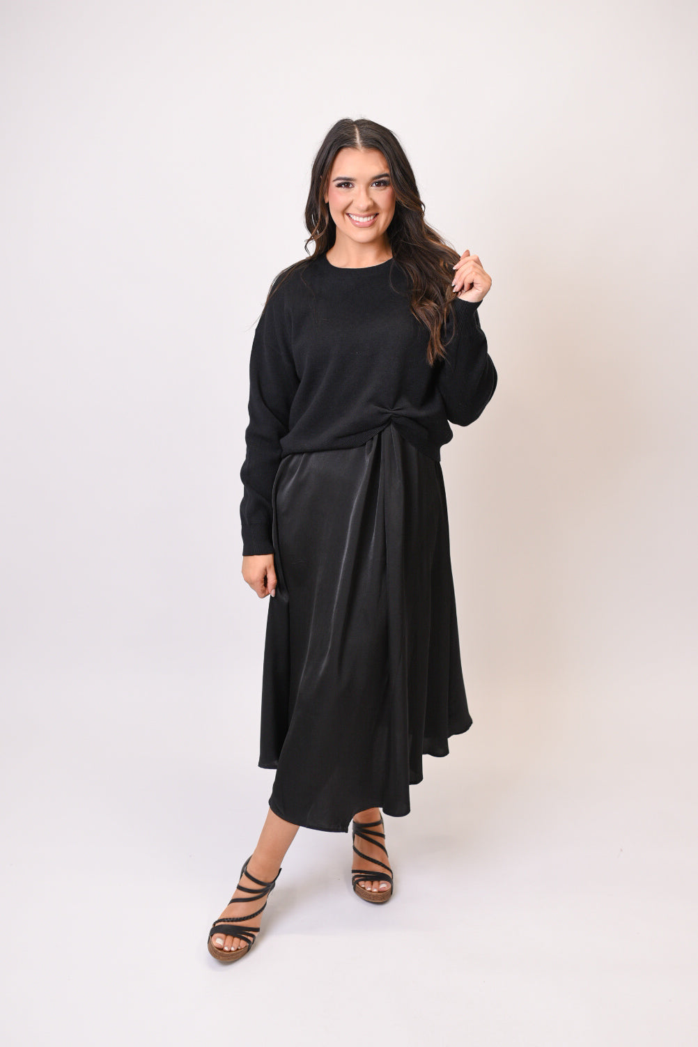 Twist Of Fate Sweater in Black