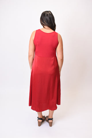 Evening Out Midi Dress In Burgundy