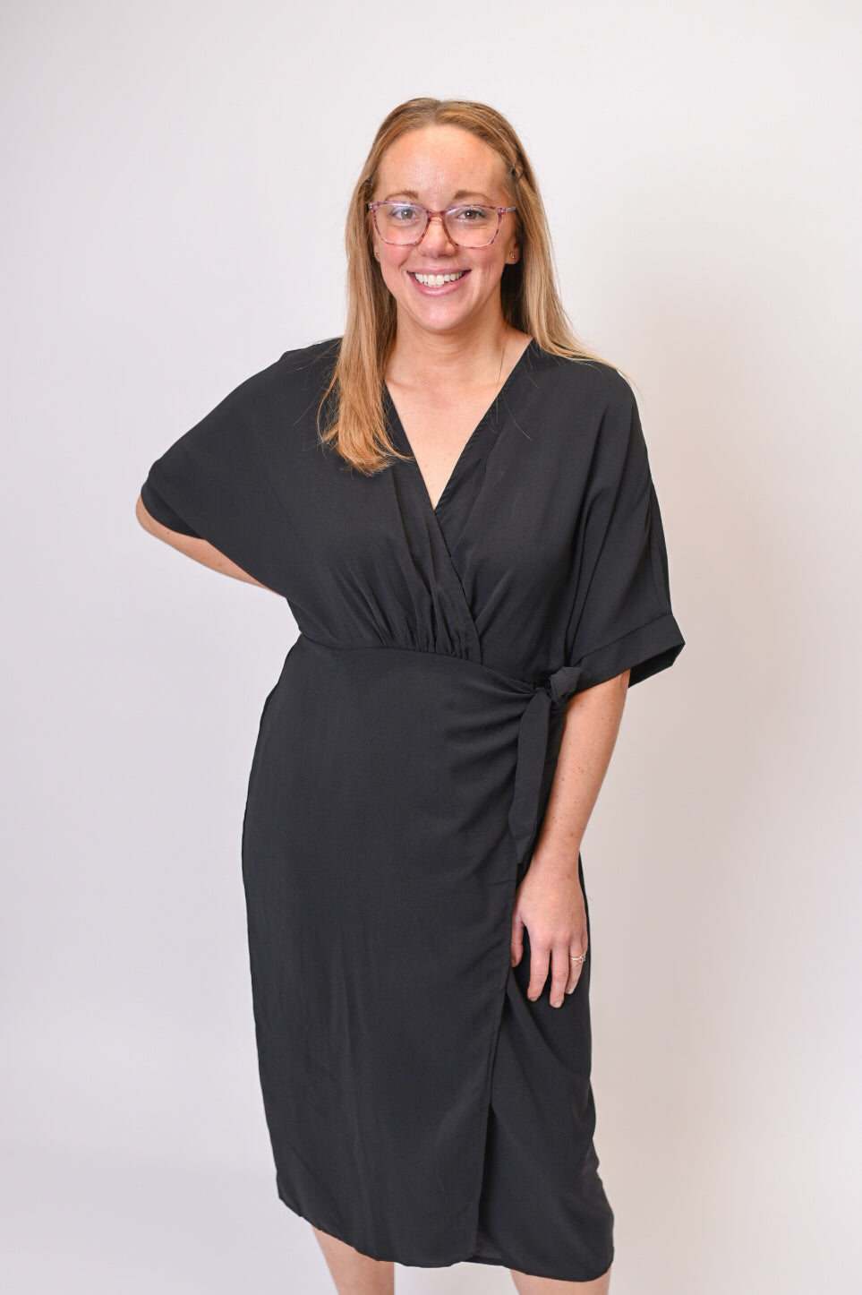 Let's Wrap Things Up Wrap Dress in Black