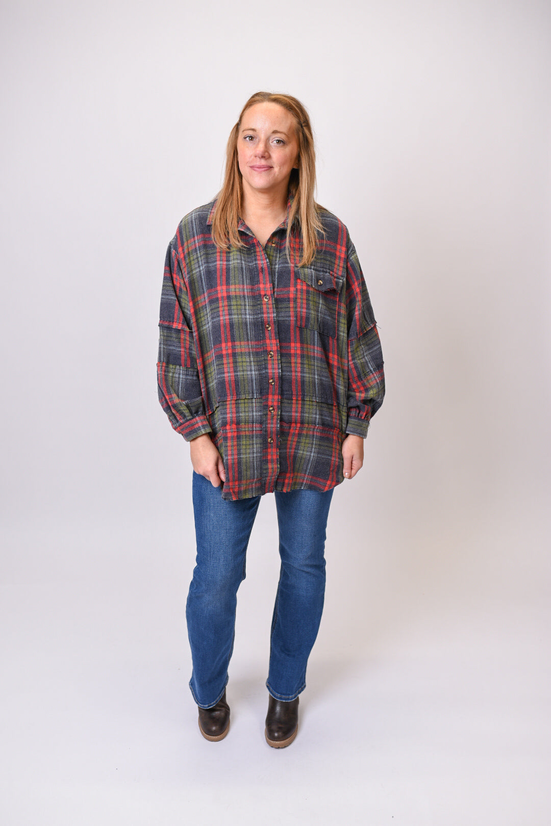 Out in the Woods Oversized Flannel
