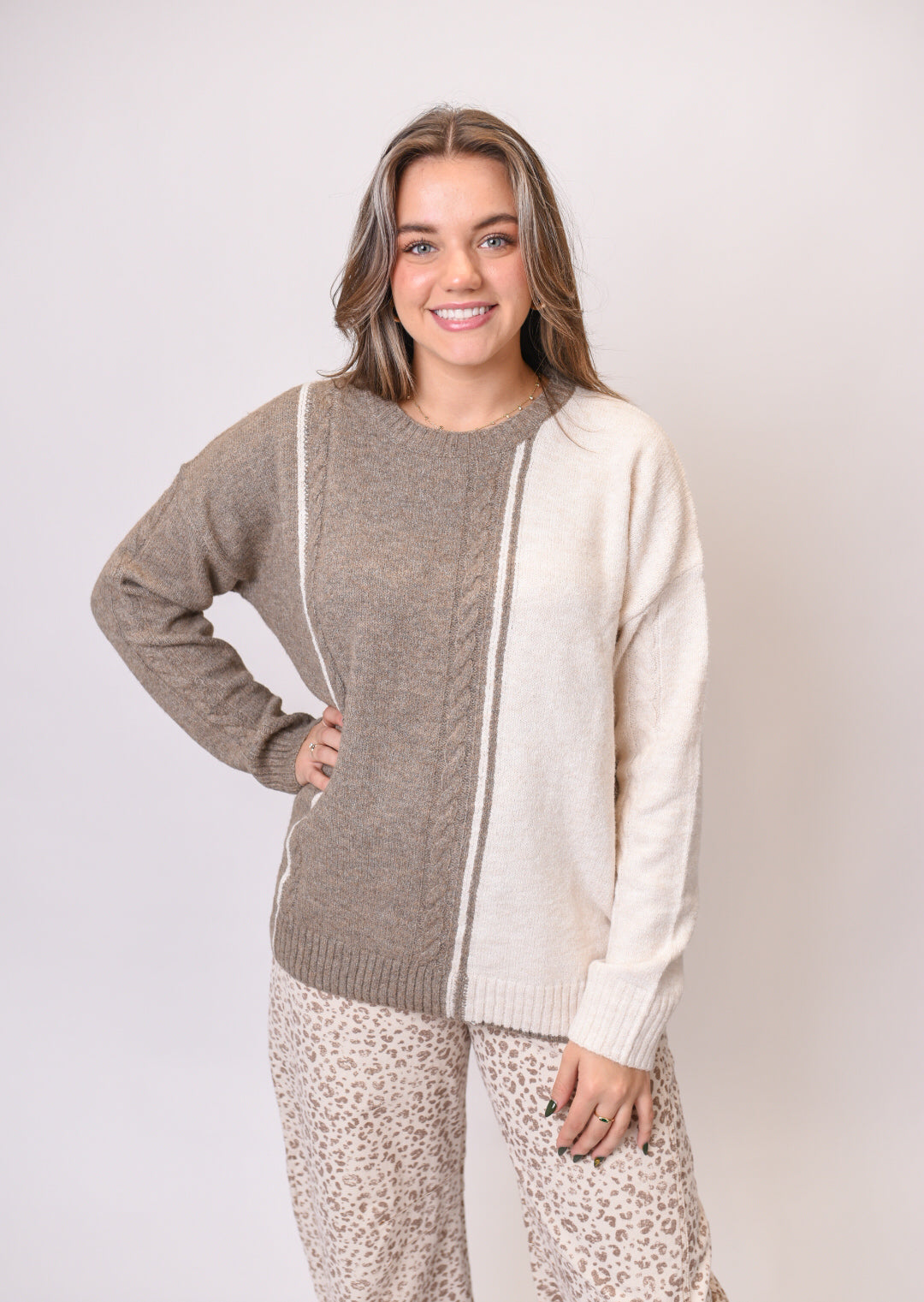 Blocks of Cable Sweater