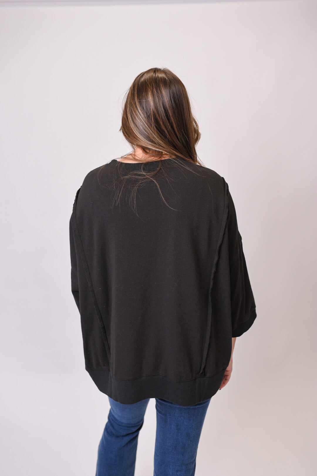 Ribbon & Relax Pullover in Black