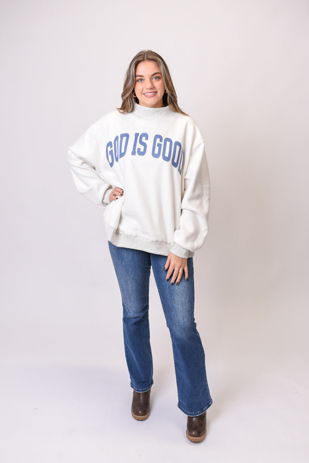 Jesus/God is Good Reversible Sweatshirt