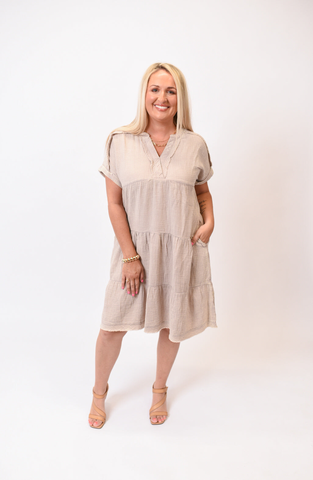 All The Fun Gauze Dress